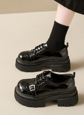 2026春季新款增高7cm乐福鞋女真皮时尚百搭英伦风小皮鞋厚底单鞋