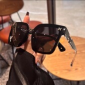 H家太阳镜女款 防紫外线圆脸大脸显瘦遮阳偏光墨镜大牌高级感夏季