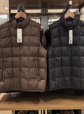日单男装女装空气棉服背心/便携式马甲25新款宽松立领外套 483632