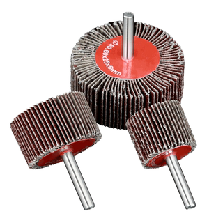 带柄叶轮百叶轮砂布磨头带柄百叶磨头带柄页轮打磨头除锈40-80mm