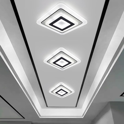 现代简约过道灯走廊灯 嵌入式led入户玄关楼道阳台吸顶灯网红爆款