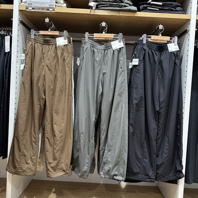 日单2025冬季新款女装保暖休闲加绒工装裤伞兵裤阔腿裤长裤479402