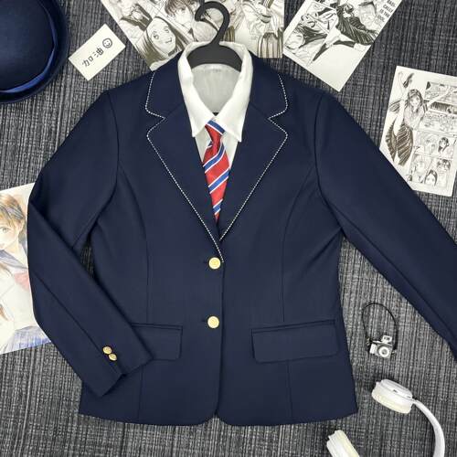 青月社原创绿条纹西装日系学院风