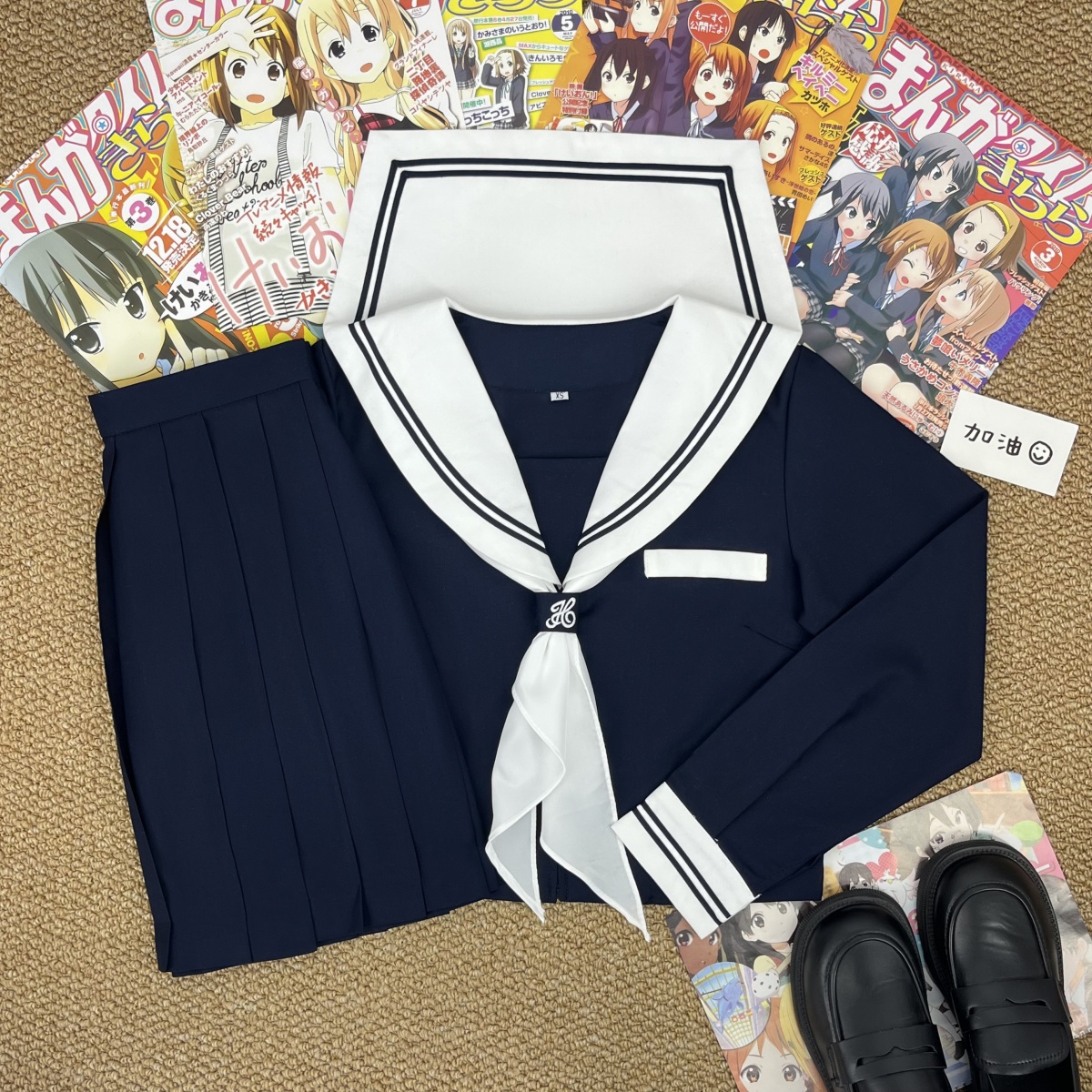 青月社白领绀二本水手服JK制服