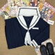青月社白领绀二本日系JK制服基础款 水手服学院风原创甜妹校服班服