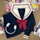 青月社原创海月琉璃关西襟绀身米领水手服日系学院风甜妹感JK制服