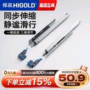 悍高 HIGOLD 抽屜軌道三節(jié)軌阻尼緩沖靜音導(dǎo)軌五金配件托底滑軌