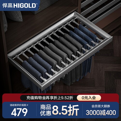 HIGOLD/悍高柜内裤架推拉挂裤架