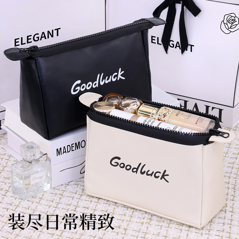 简约新款化妆包手提旅行大容量护肤品收纳包便携女士外出洗漱包袋
