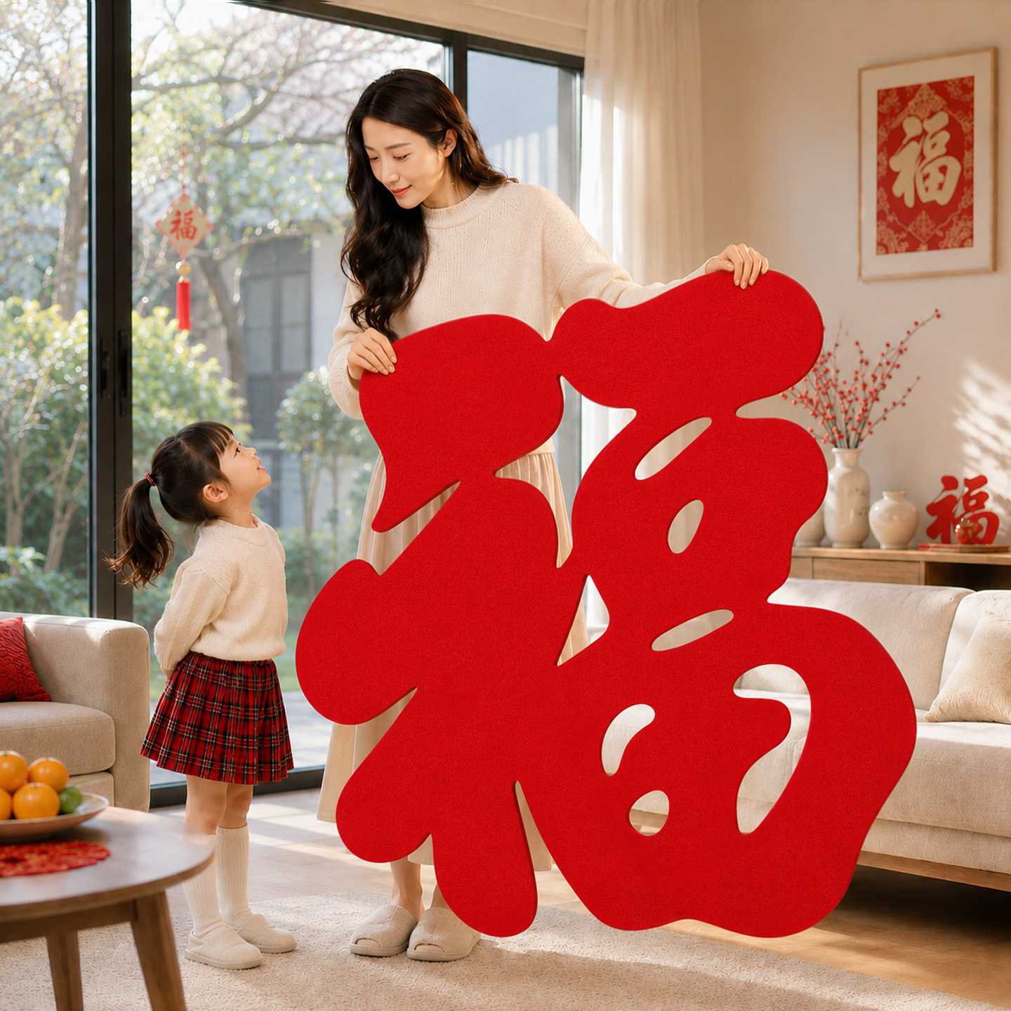 2027春节福字墙贴套装
