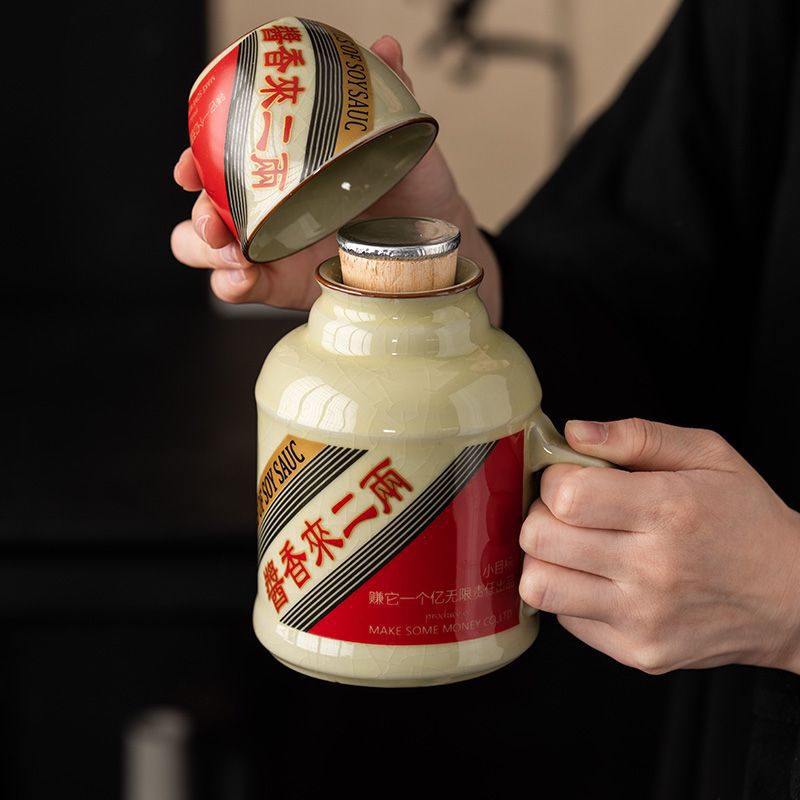 汝窑小暖壶复古闷茶杯