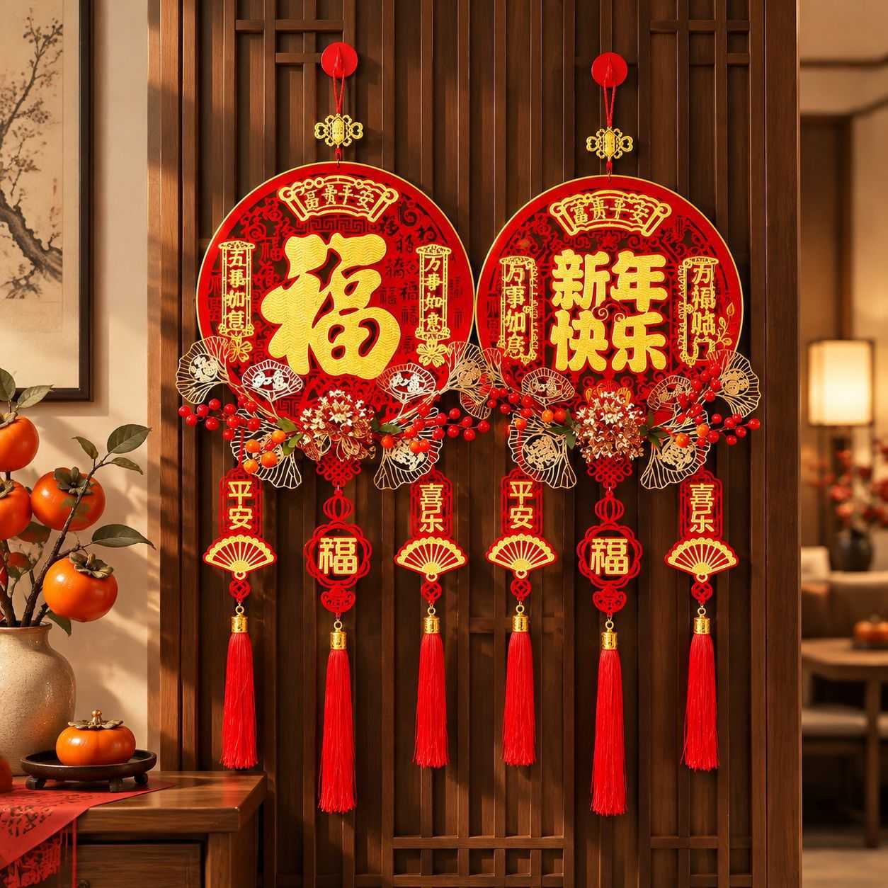 中国结福字挂件2027新年款