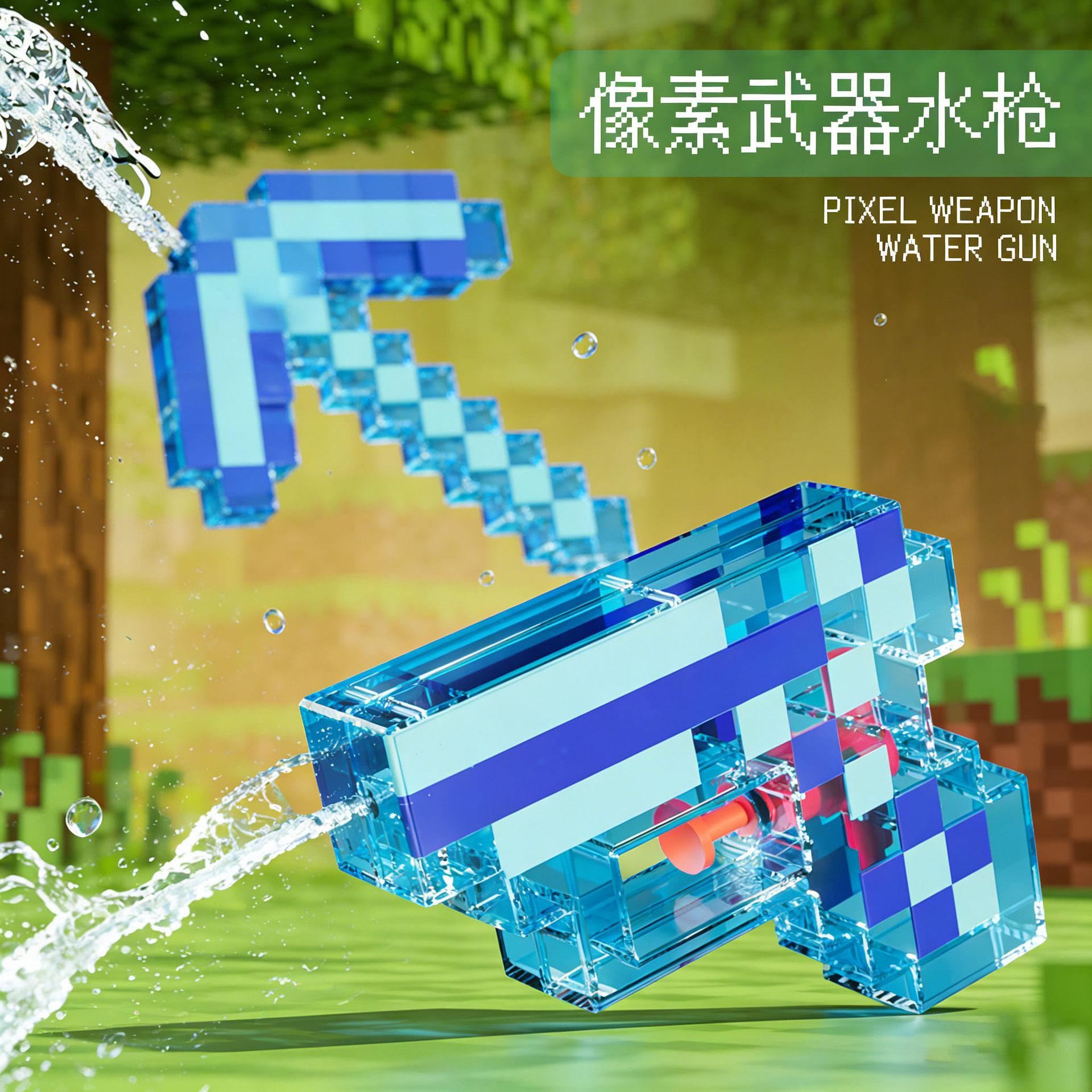 迷你卡通按压水枪儿童玩具