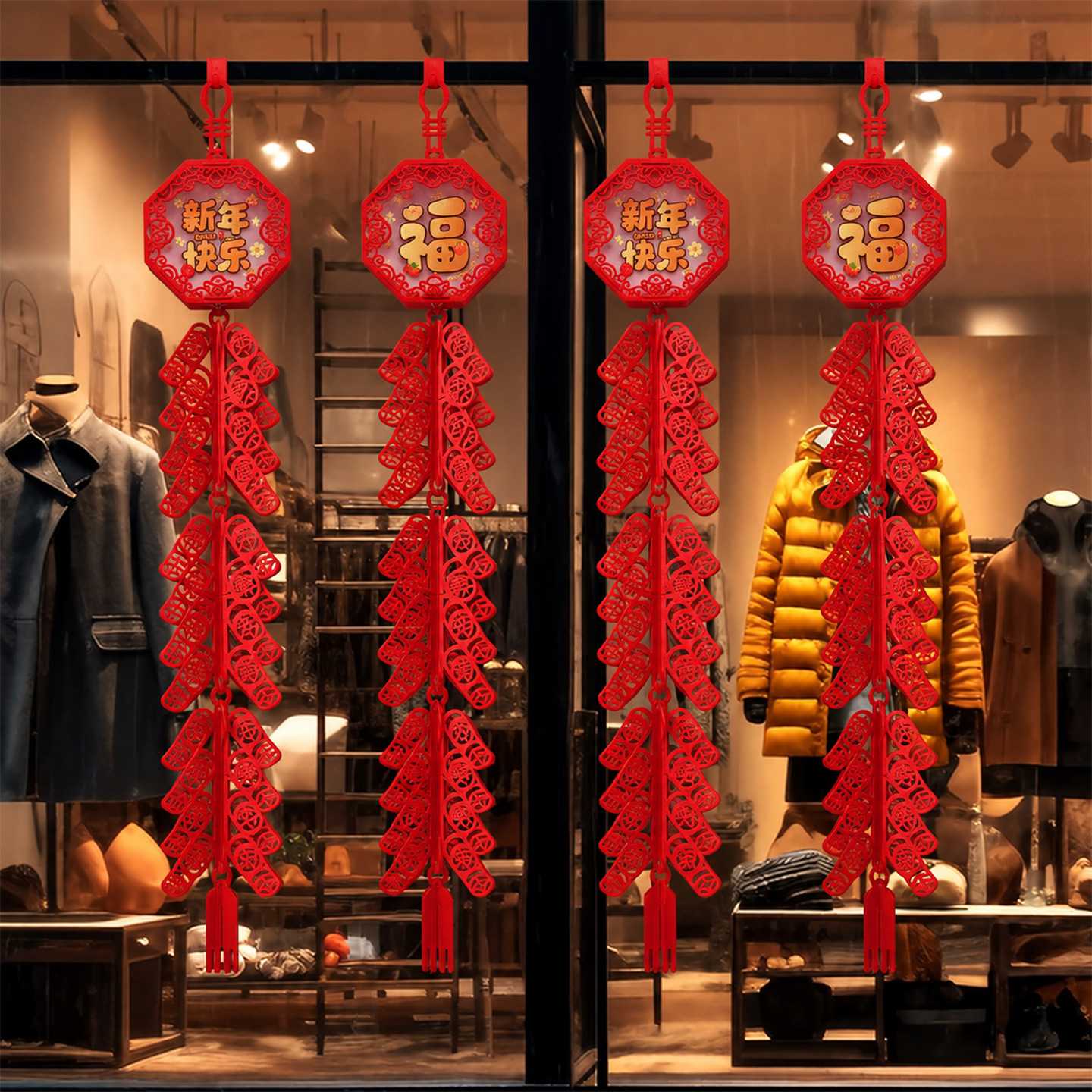 2027过年仿真鞭炮挂饰