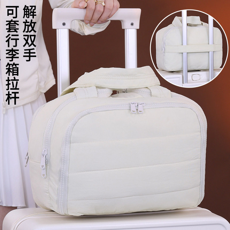 双拉链四开口大号化妆包