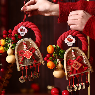 马年2026葫芦扫把挂件新年春节入户万字结挂饰喜庆过年布置装饰品