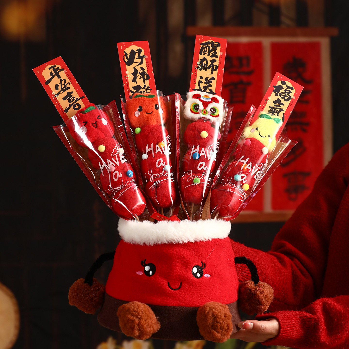 新年春节毛绒糖葫芦马年2026春节新款摆件元旦礼物桌面装饰品布置,节庆用品/礼品,节日装扮用品,淘宝优惠券,粉丝福利购,淘宝优惠卷