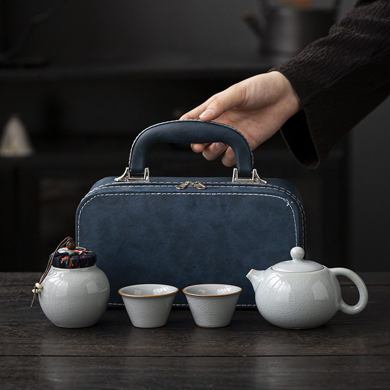 汝窑旅行茶具套装5553