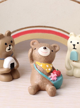 小熊拍摄桌面装饰小摆件