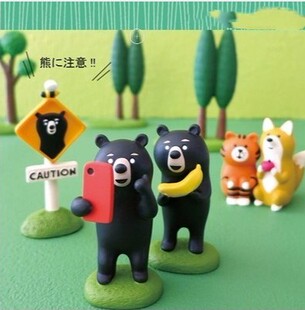 黑熊自拍 熊出没摆件ZAKKAA杂货桌面拍照摆件
