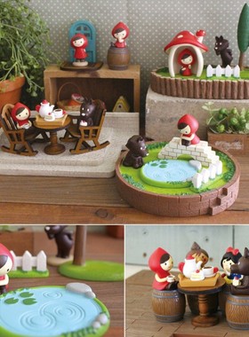 杂货小红帽 大灰狼 匹诺曹 白雪公主桌面装饰礼物礼品摆件