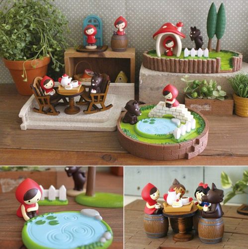 杂货小红帽大灰狼匹诺曹桌面装饰