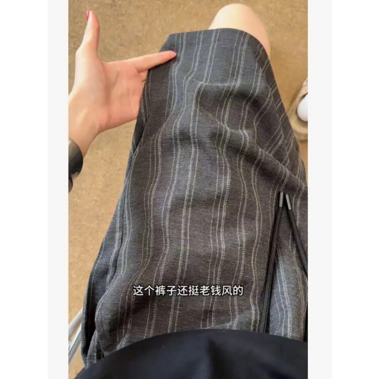 老钱风人夫感竖条纹短裤夏季男生ootd穿搭裤子痞帅高级感五分西裤