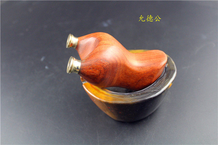 缅甸花梨红木家具料“小鲸鱼”快压免绑弹弓把玩实用户外竞技弹弓