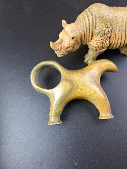 绿檀香指环弓掌中宝口袋弹弓实木带香味把玩户外无漆无蜡扁皮弹