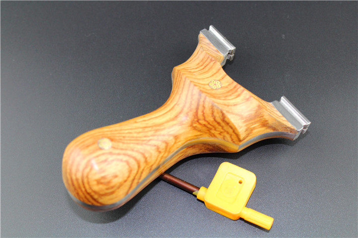 印尼黄花梨实木钛合金tc21免绑实用精准比赛用弓户外实木弹弓