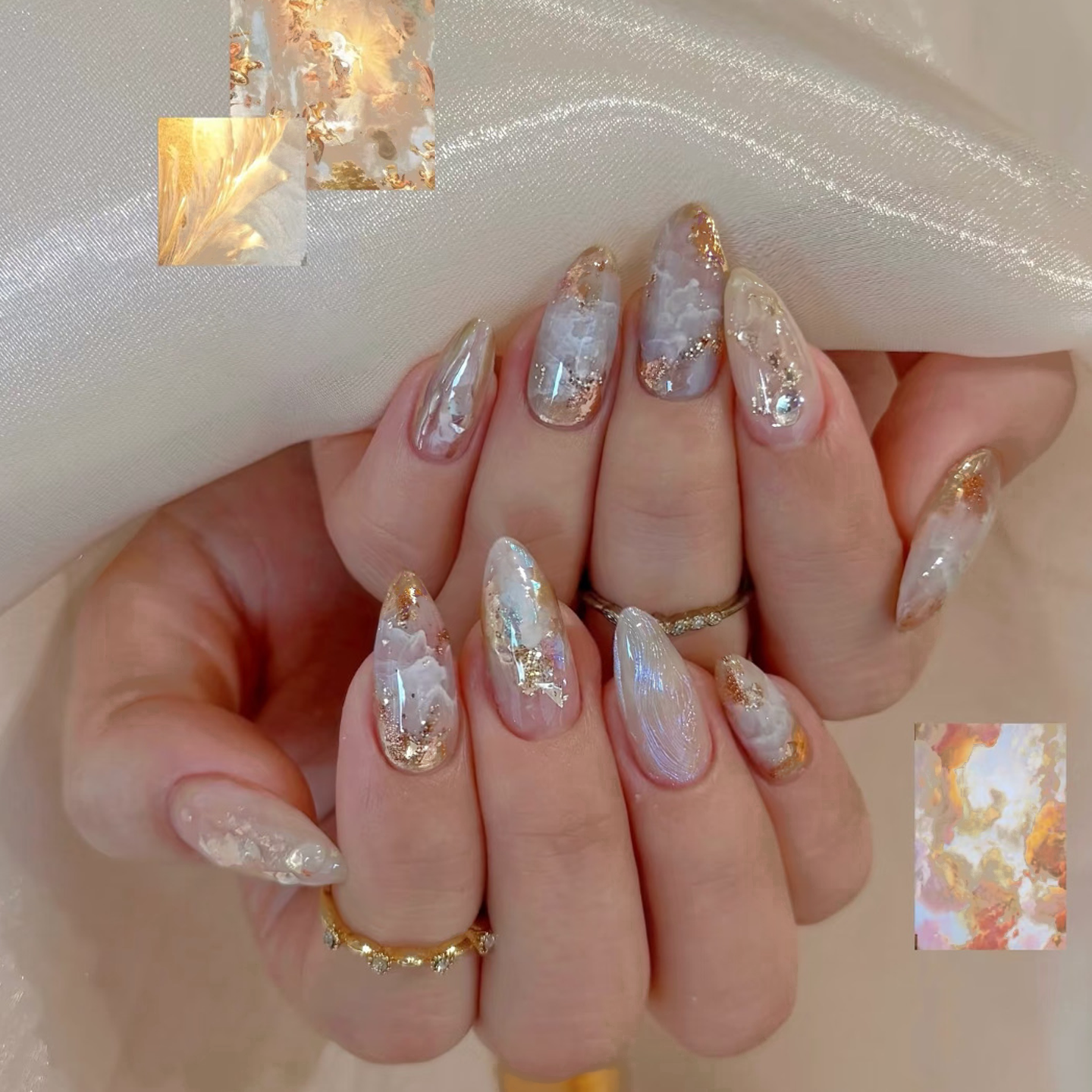 巴洛克油画晕染穿戴甲跨境欧美复古风假指甲片杏仁尖头美甲贴新款,彩妆/香水/美妆工具,美甲工具,淘宝优惠券,粉丝福利购,淘宝优惠卷