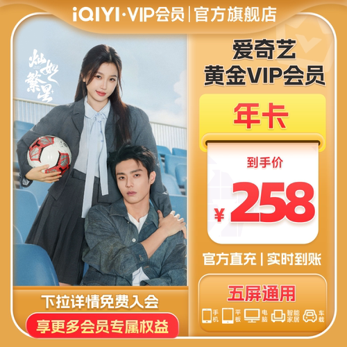【黄金年卡】爱奇艺黄金vip会员年卡官方 爱奇艺会员12个月vip
