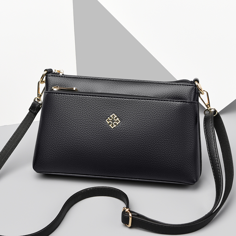 真皮中年妈妈小包简约单肩斜挎包