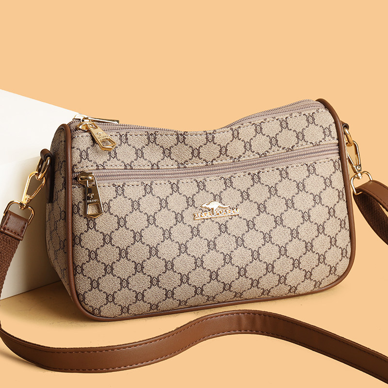 复古印花女包单肩斜挎包时尚百搭女士小包包2026新款中年妈妈包