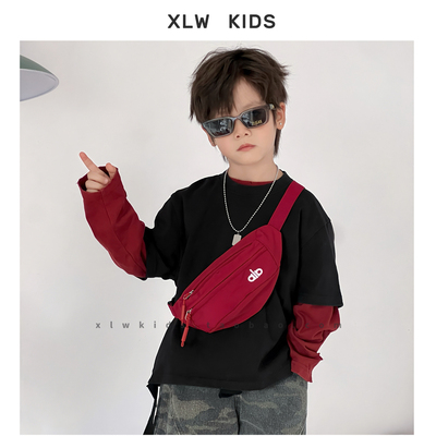 ins风韩系简约字母儿童斜挎包