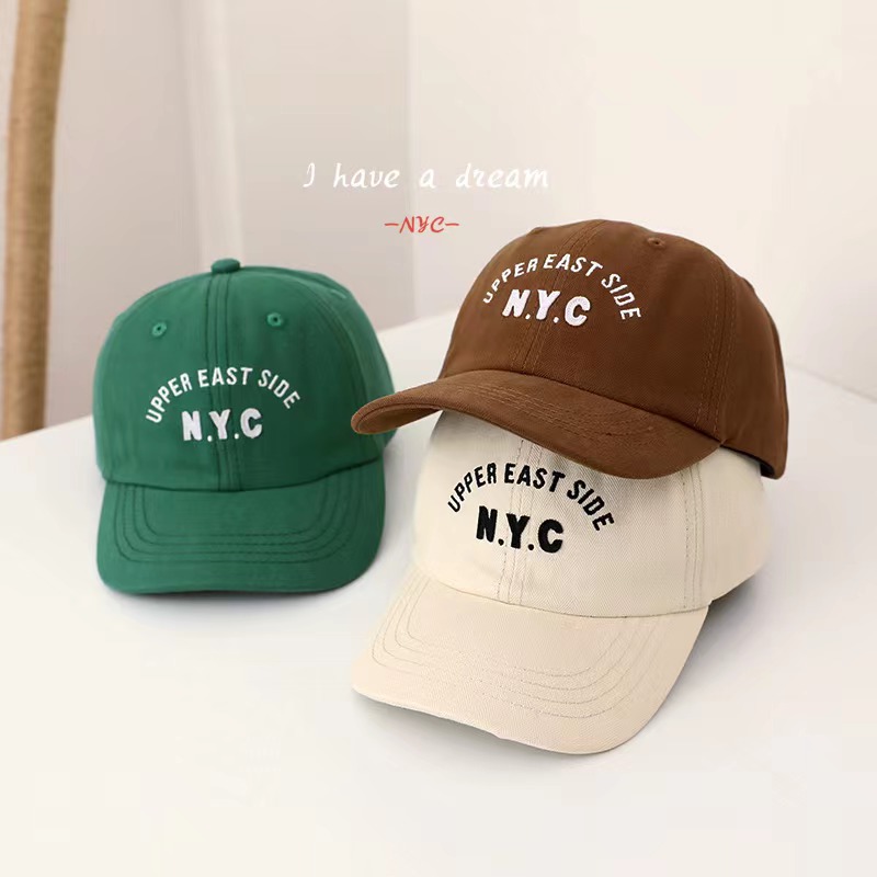 韩版nyc字母儿童棒球休闲男帽子