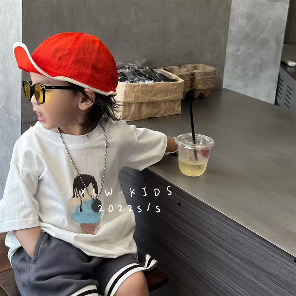 速干儿童软沿鸭舌帽子纯色包边