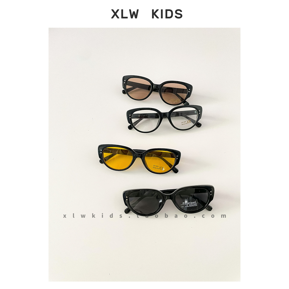 ins韩国宝宝太阳镜复古墨镜男童女童遮阳镜个性防晒儿童遮阳眼镜