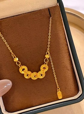 这项链真好看古法仿真金项链女