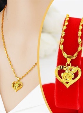 越南沙金项链女款时尚百搭吊坠