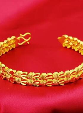 心心相印时尚百搭沙金手链不掉色