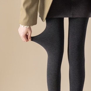 秋季 袜女士哑光平板贴肤透气保暖打底袜带脚型 含羊毛混纺针织连裤