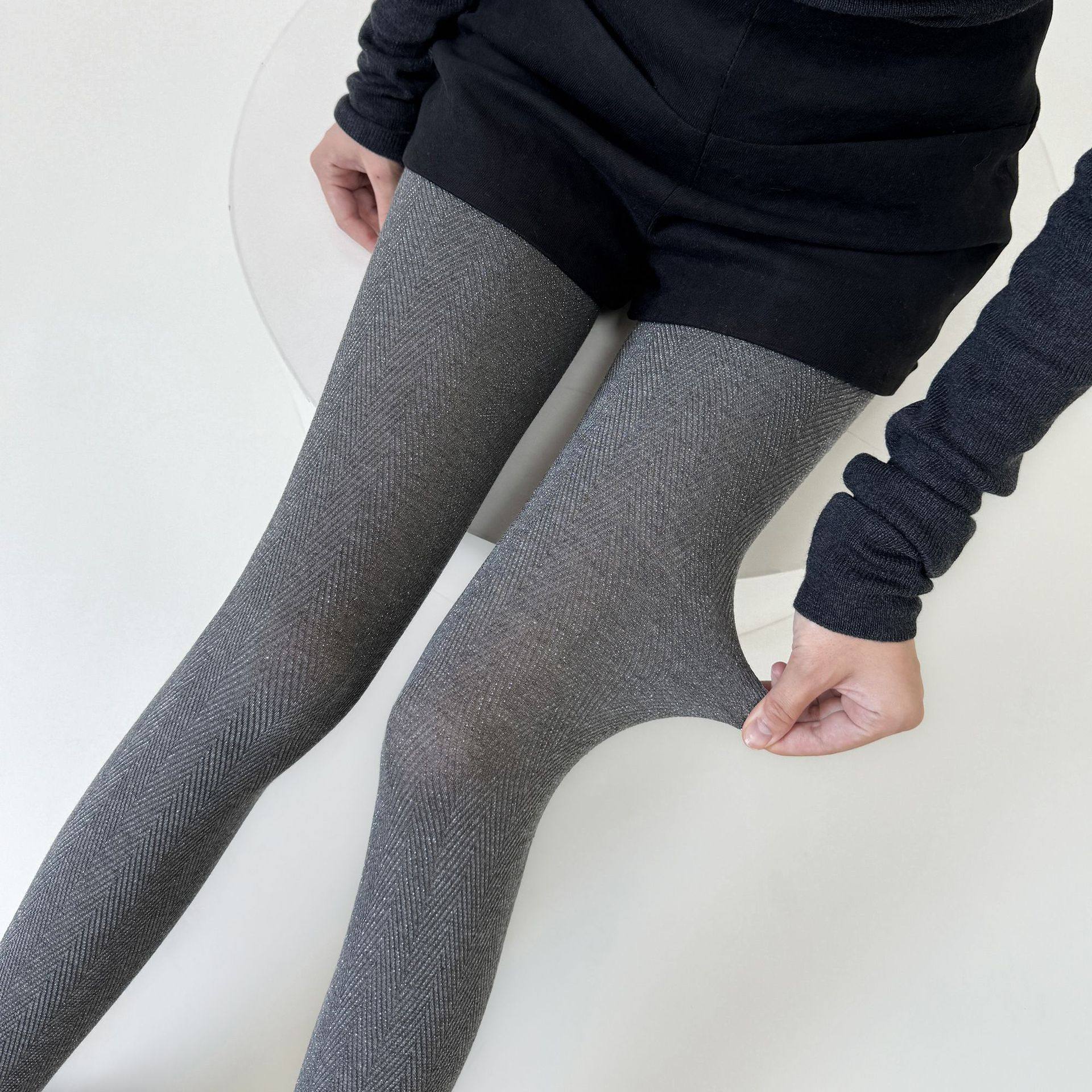 人字纹银丝连裤袜美腿细闪高级感春秋复古显瘦咖色美拉德打底裤袜,女士内衣/男士内衣/家居服,连裤袜/打底袜,淘宝优惠券,粉丝福利购,淘宝优惠卷