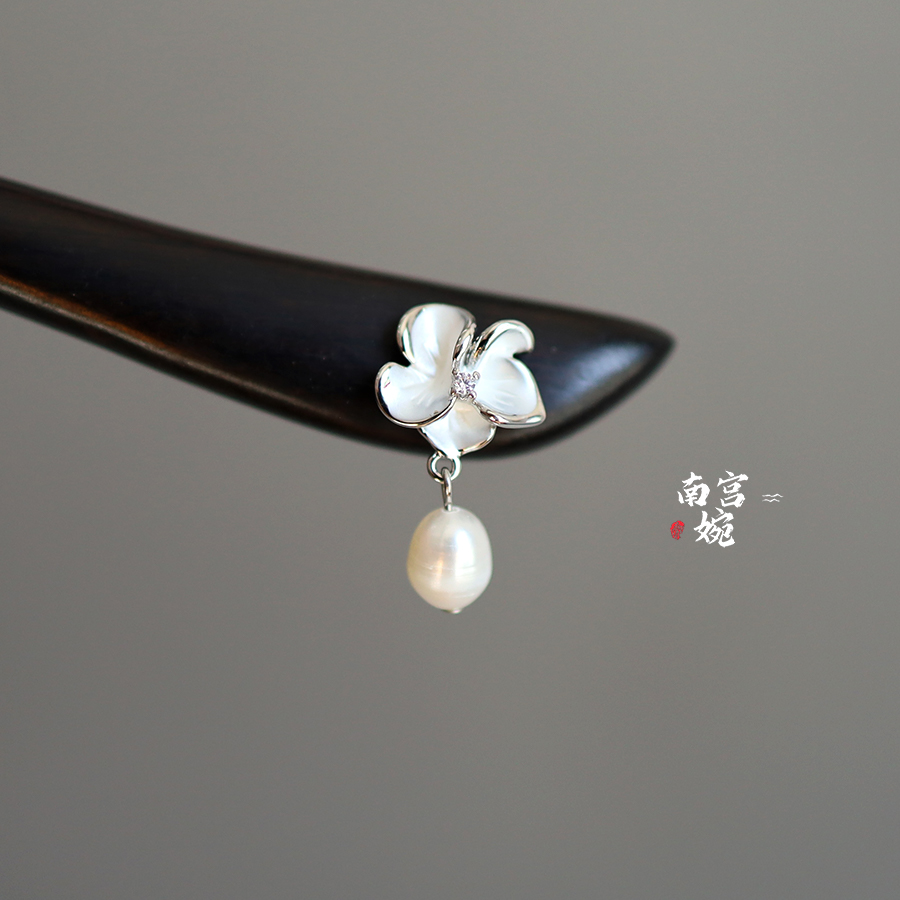 发簪黑檀木新中式盘发发钗