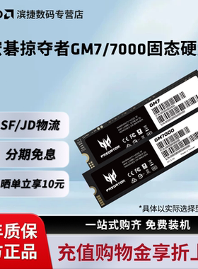 宏碁掠夺者GM7/9 GM7000 1/2/4TBM.2台式机笔记本固态硬盘PCle4.0