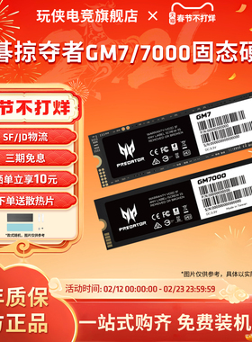 宏碁掠夺者GM7/9 GM7000 1/2/4TBM.2台式机笔记本固态硬盘PCle4.0