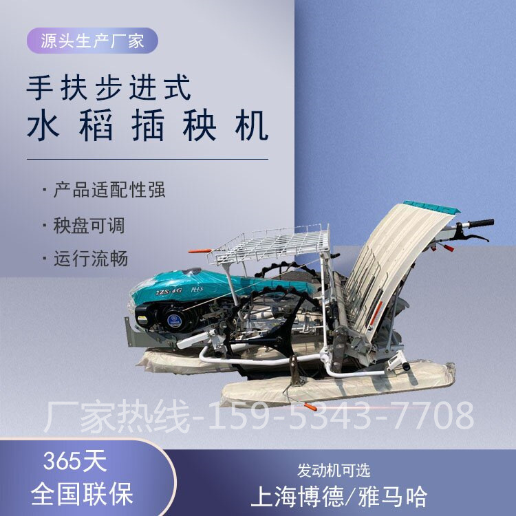 全新供应手推式4行水稻插秧机 水田农用全自动6行汽油栽苗育苗机