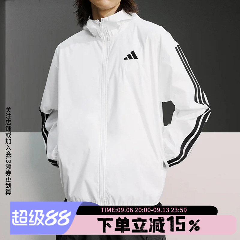 阿迪达斯男款连帽夹克外套图片