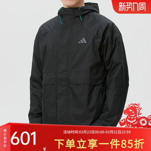 户外防风加绒运动服休闲夹克外套KR2493 新款 阿迪达斯男装 2026春季