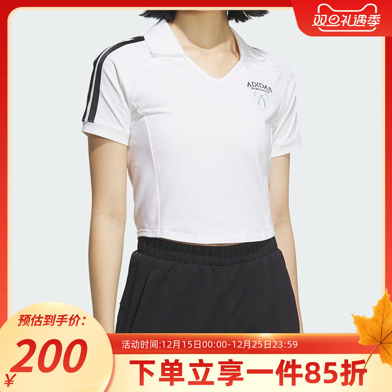 阿迪达斯女款运动休闲短袖